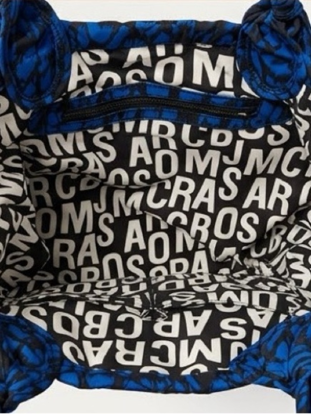 Marc by Marc Jacobs Blue and Black Patterned Tote - Picture 4 of 5